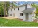 Spacious backyard with a newly-built wooden deck perfect for outdoor entertaining at 6709 Sunhaven Pl, Raleigh, NC 27615