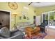 Cozy living room with a ceiling fan, rustic decor and comfortable seating area at 741 Sinai Cir, Hillsborough, NC 27278