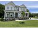 Charming two-story home featuring a landscaped yard, stone accents, and a welcoming front porch at 87 Browning Mill Dr, Wendell, NC 27591