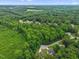 Stunning aerial view of homes surrounded by lush greenery, offering privacy and a serene atmosphere at 9300 Glendora Ct, Garner, NC 27529