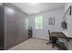 Bedroom with murphy bed and built-in desk at 9300 Glendora Ct, Garner, NC 27529