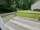 View of the wooden deck and patio at 1000 Roundtable Ct, Knightdale, NC 27545
