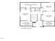 Floor plan of the second floor including three bedrooms, laundry room, and attic storage at 102 Newell St, Chapel Hill, NC 27516
