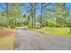 Long driveway leads to the home, surrounded by trees at 110 Phyllis Dr, Benson, NC 27504
