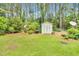 Backyard shed for storage and lawn equipment at 110 Phyllis Dr, Benson, NC 27504