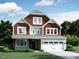 New construction two-story home with an attached garage and craftsman-style details at 1220 Sparkling Lake Dr # 24, Apex, NC 27523