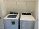 Bright laundry room with white washer and dryer at 1249 Turkey Trot Rd, Wendell, NC 27591