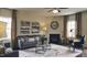 Cozy living room featuring a fireplace, plush seating, and ample natural light at 1249 Turkey Trot Rd, Wendell, NC 27591