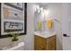 Chic half-bathroom with modern fixtures, stylish decor, and convenient amenities at 361 Murray Grey Ln, Wake Forest, NC 27587