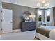 Inviting bedroom with a well-lit interior, showcasing a modern dresser and relaxing decor at 361 Murray Grey Ln, Wake Forest, NC 27587