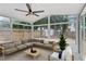 Relaxing sunroom with large windows offering natural light, comfortable seating, and backyard views at 3700 Summer Pl, Raleigh, NC 27604