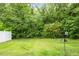 Beautiful backyard with manicured lawn and partial privacy fence at 4048 B S Nc 62 Hwy, Burlington, NC 27215