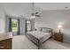 Cozy bedroom with vaulted ceiling, a fan, and bright windows offering an inviting view at 46 Blaze Ridge Dr, Smithfield, NC 27577