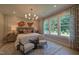 Serene main bedroom with large windows, soft lighting, and stylish decor, a tranquil retreat at 4628 Rogers Rd, Wake Forest, NC 27587