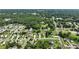 An elevated view of the residential area with lush greenery, showcasing the neighborhood's layout and streets at 635 Black Angus Dr, Haw River, NC 27258