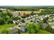 Aerial view of a suburban community showcases neatly arranged homes and green spaces at 635 Black Angus Dr, Haw River, NC 27258