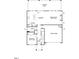 Floor plan showcasing the layout of the first floor with kitchen and 2-car garage at 682 Old Station Pointe, Angier, NC 27501