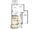 Detailed first floor plan featuring a kitchen, dining area, Gathering room, bedroom, bathroom and garage at 78 Restful Point, Fuquay Varina, NC 27526