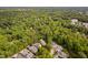 Birds eye view of well-maintained homes nestled among mature trees, creating a serene and private residential setting at 8308 Society Pl, Raleigh, NC 27615