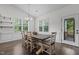 Dining room featuring an elegant chandelier, natural light and wainscotting detail at 96 Linda Lou Ln, Angier, NC 27501