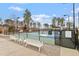 Community pickleball courts with fencing, seating, and signage at 1008 Sounding Ln, Durham, NC 27703