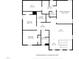 Upstairs floor plan featuring bedrooms, bathrooms, laundry room and a spacious loft area at 120 Rocking Horse Ln, Sanford, NC 27332