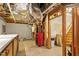 Spacious unfinished basement with exposed beams, storage solutions, and utility access at 12212 Ashton Woods Ln, Raleigh, NC 27614