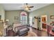 Vaulted ceiling bedroom features a large window providing lots of natural light at 133 Marino Pl, Clayton, NC 27527