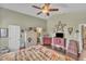 Spacious main bedroom with vaulted ceiling and ensuite bathroom at 133 Marino Pl, Clayton, NC 27527