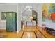 Welcoming foyer that features a stone fireplace and a view into the living room at 200 Daniel Ridge Ln, Roxboro, NC 27574