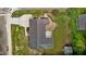 Bird's eye view showcasing the house, roof, yard, and outdoor living spaces at 203 W Boundary St, Cary, NC 27513