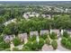 Scenic aerial view of a residential neighborhood with tree-lined streets and well-maintained homes at 205 Slate Blue Pl, Cary, NC 27519