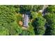 Aerial view of a home surrounded by lush, mature trees at 2053 Nottingham Ln, Burlington, NC 27215