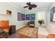 Office area with comfortable seating, a work space, and natural lighting at 241 Serenity Hill Circle Cir, Chapel Hill, NC 27516