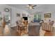 Comfortable living room area with vaulted ceilings, natural light, and neutral color palette at 2634 Yellow Pine Rd, Raleigh, NC 27616