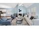 Vaulted living room, gas fireplace, hardwood floors, open to the kitchen at 308 Minton Valley Ln, Cary, NC 27519