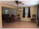 Open dining area with wood table and chairs and lots of natural light at 3405 Ode Turner Rd, Hillsborough, NC 27278