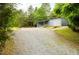 Spacious outbuilding and gravel area surrounded by lush greenery, offering ample outdoor potential at 3906 Union Ridge Rd, Burlington, NC 27217