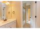 Standard bathroom, which features a tub/shower combo, and a white vanity with brushed bronze hardware at 504 Belmont Cir, Wake Forest, NC 27587