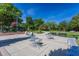 Town square with plenty of seating and lush green landscaping at 504 S Dixon Ave, Cary, NC 27511