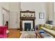 Charming living room featuring a fireplace and comfortable seating at 517 N East St, Raleigh, NC 27604