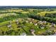 Aerial view of the neighborhood, featuring well-maintained homes and lush landscaping at 5321 Longspur Dr, Snow Camp, NC 27349
