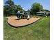 Community playground features modern play structures, set against a backdrop of well-maintained lawn at 6512 Blalock Forest Dr, Willow Springs, NC 27592