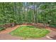 Backyard with wooded area and small patch of grass at 8 Pine Top Pl, Durham, NC 27705