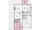 First floor plan featuring an open kitchen, dining, gathering room, bedroom, and two-car garage at 1020 Dillon Lake Dr, Knightdale, NC 27545