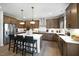 Spacious kitchen with an island, stainless steel appliances, and modern cabinetry at 1020 Dillon Lake Dr, Knightdale, NC 27545