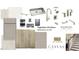 Showcasing kitchen and bathroom materials, including tile, sink, hardware, cabinets, flooring, and countertop samples at 1020 Dillon Lake Dr, Knightdale, NC 27545