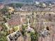 Overhead view of the estate and surrounding mature trees offering lots of privacy at 10210 Governors Drive Dr, Chapel Hill, NC 27517