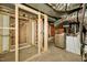 Basement framing with visible ductwork showing a possible bathroom and laundry area at 1407 Arnette Ave, Durham, NC 27707