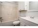 Cozy bathroom with a shower-tub combo and vanity with a sink and storage at 1416 Betz St, Rocky Mount, NC 27803